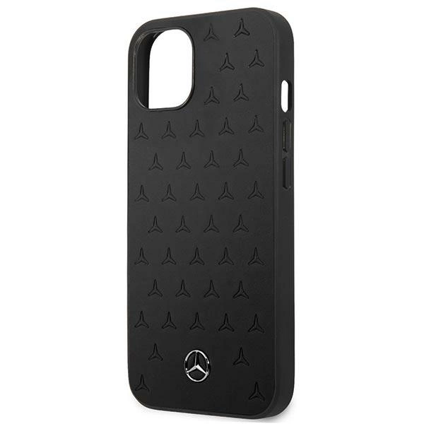 Mercedes MEHCP13SPSQBK iPhone 13 mini 5,4" juodas/black kietasis dėklas Leather Stars Pattern - Image 6
