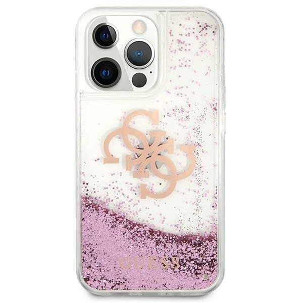 Guess GUHCP13XLG4GPI iPhone 13 Pro Max 6,7" rožinis/pink kietasis dėklas 4G Big Liquid Glitter - Image 3