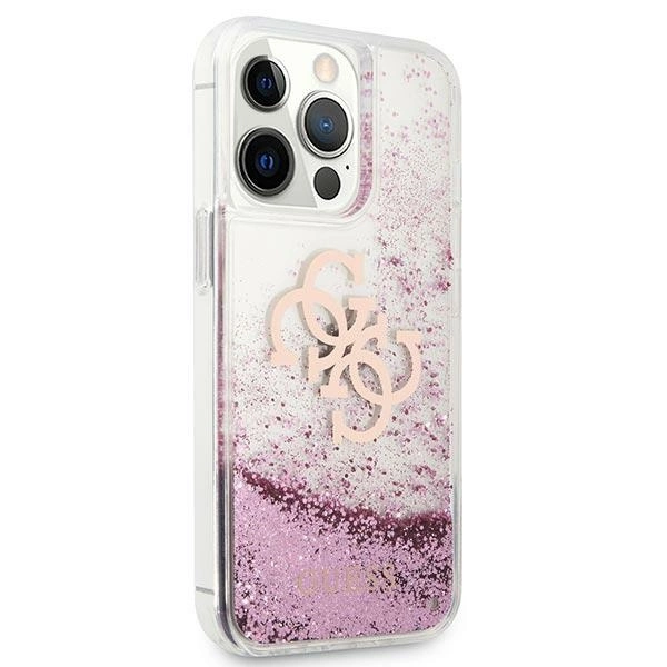 Guess GUHCP13XLG4GPI iPhone 13 Pro Max 6,7" rožinis/pink kietasis dėklas 4G Big Liquid Glitter - Image 4