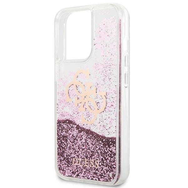 Guess GUHCP13XLG4GPI iPhone 13 Pro Max 6,7" rožinis/pink kietasis dėklas 4G Big Liquid Glitter - Image 6