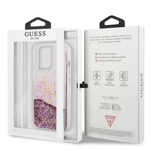 Guess GUHCP13XLG4GPI iPhone 13 Pro Max 6,7" rožinis/pink kietasis dėklas 4G Big Liquid Glitter - Image 8