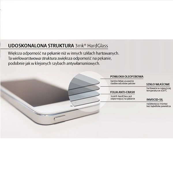 9H 3mk HardGlass™ grūdintas stiklas iPhone SE 2020 / iPhone SE 2022 - Image 2