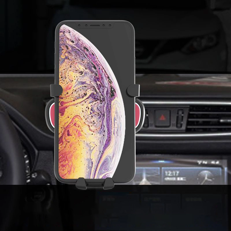 Gravity automobilinis telefono laikiklis oro angai su oro gaivikliu, sidabrinis (YC06) - Image 7