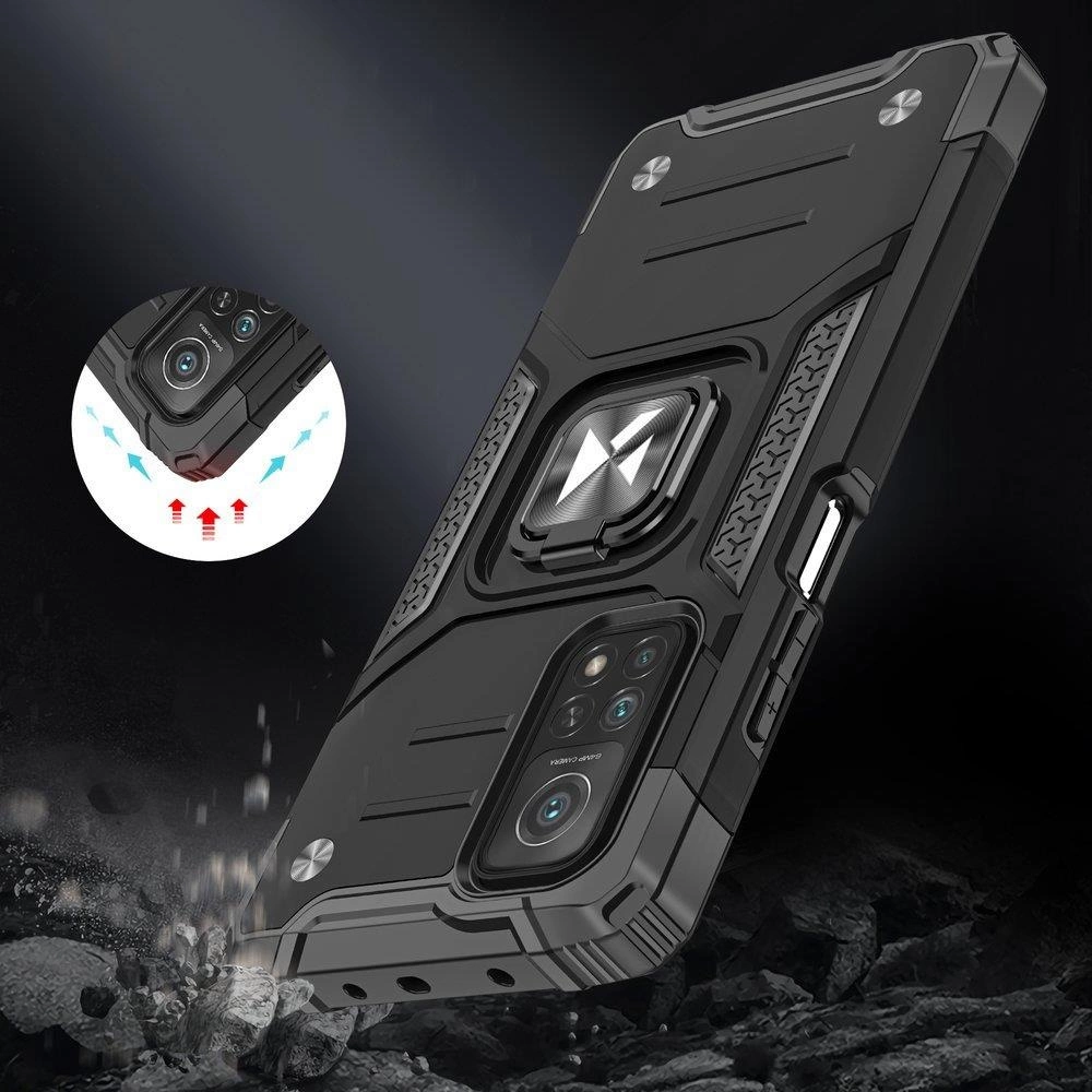 Wozinsky Ring Armor Tough hibridinė dėklas su magnetiniu laikikliu Samsung Galaxy A03s juodas - Image 7