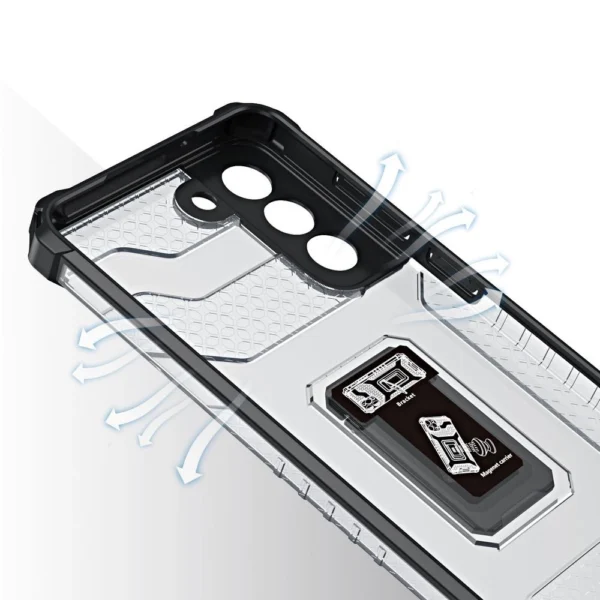 Crystal Ring Case Tough hibridinė dėklas su magnetiniu laikikliu Samsung Galaxy S22+ (S22 Plus) mėlynas - Image 5
