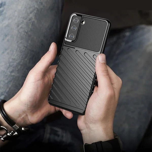 Thunder Case lanksti šarvuota dėklas Samsung Galaxy S22+ (S22 Plus) juodas - Image 7