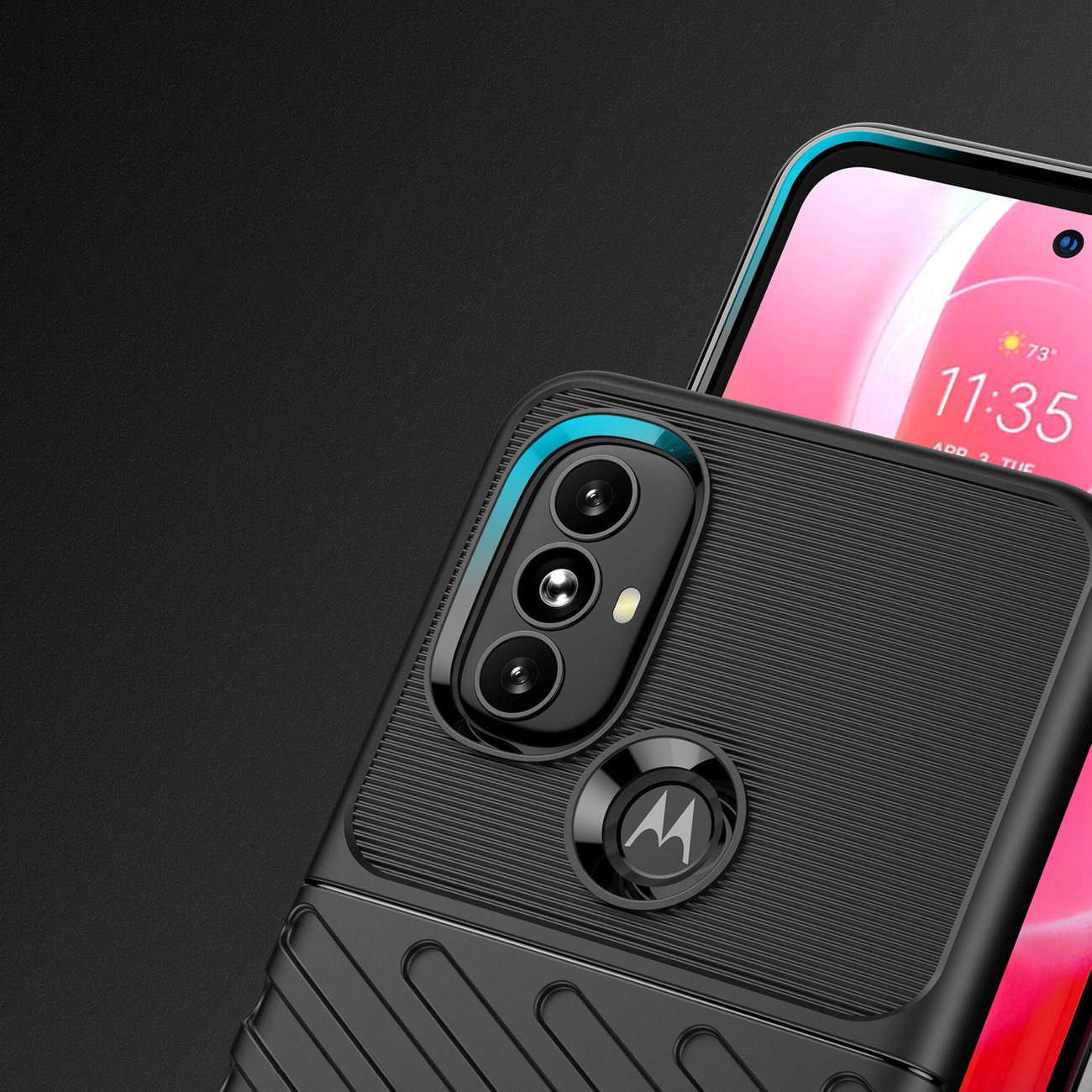 Thunder Case lanksti šarvuota dėklas Motorola Moto G Power 2022 juodas - Image 4