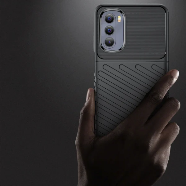 Thunder Case lanksti šarvuota dėklas Motorola Moto G Stylus 2022 juodas - Image 3