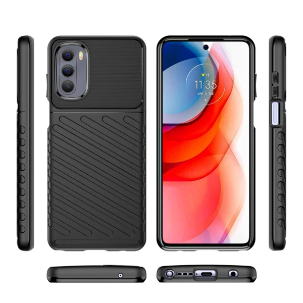 Thunder Case lanksti šarvuota dėklas Motorola Moto G Stylus 2022 juodas - Image 8