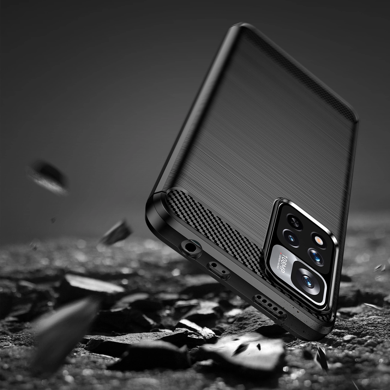 Carbon Case lanksti dėklas Xiaomi Redmi Note 11 Pro+ 5G (China) / 11 Pro 5G (China) / Mi11i HyperCharge / Poco X4 NFC juodas - Image 6