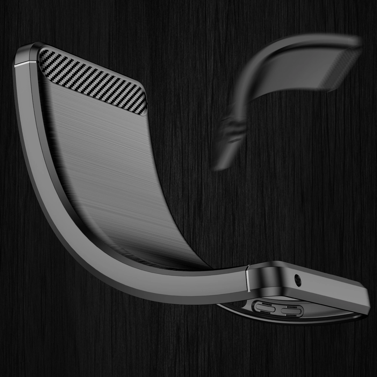 Carbon Case lanksti dėklas Xiaomi Redmi Note 11 Pro+ 5G (China) / 11 Pro 5G (China) / Mi11i HyperCharge / Poco X4 NFC juodas - Image 9