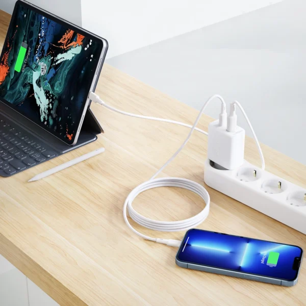 Acefast sieninis įkroviklis USB Type-C / USB 20W, PPS, PD, QC 3.0, AFC, FCP baltas (A25 white) - Image 10