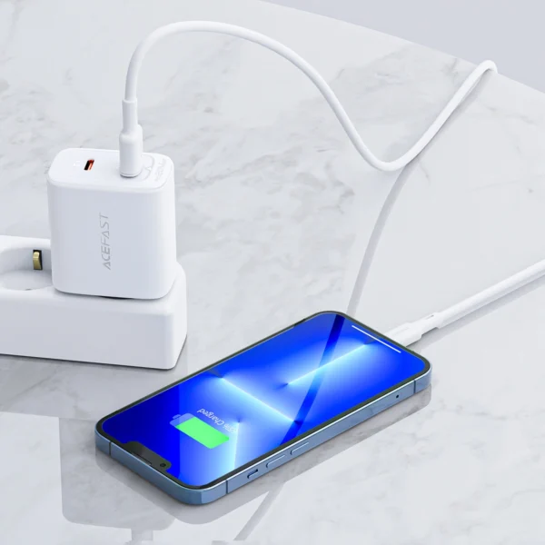 Acefast sieninis įkroviklis USB Type-C / USB 20W, PPS, PD, QC 3.0, AFC, FCP baltas (A25 white) - Image 12