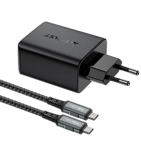 Acefast 2in1 įkroviklis GaN 65W USB Type-C / USB, HDMI adapteris 4K 60Hz (rinkinys su kabeliu) juodas (A17 black) - Image 3