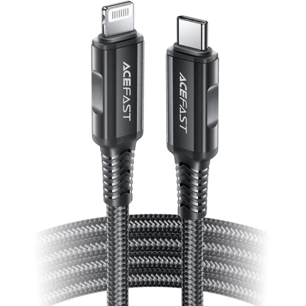 Acefast C4-01 Lightning - USB-C PD kabelis 30W 3A 480Mb/s 1,8 m - juodas - Image 10