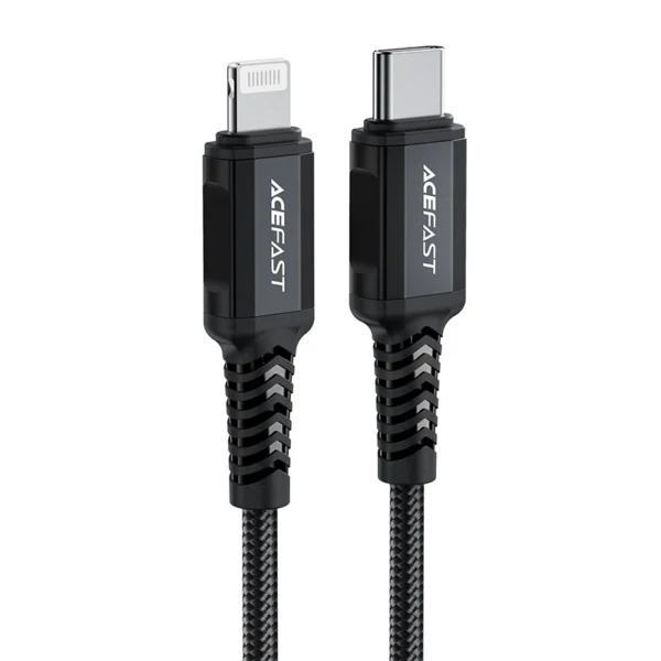 Acefast C4-01 Lightning - USB-C PD kabelis 30W 3A 480Mb/s 1,8 m - juodas - Image 8