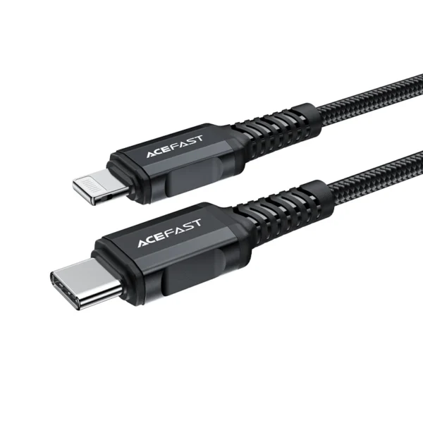 Acefast C4-01 Lightning - USB-C PD kabelis 30W 3A 480Mb/s 1,8 m - juodas - Image 9
