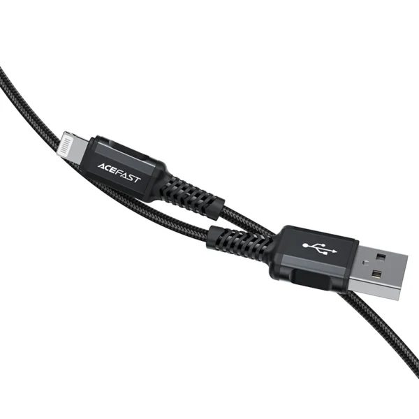 Acefast MFI USB - Lightning kabelis 1,8 m, 2,4A juodas (C4-02 A Black) - Image 4