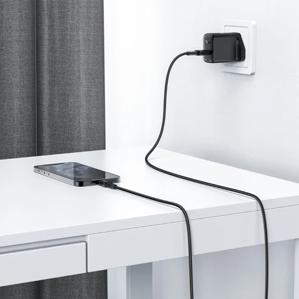 Acefast MFI USB - Lightning kabelis 1,8 m, 2,4A juodas (C4-02 A Black) - Image 8