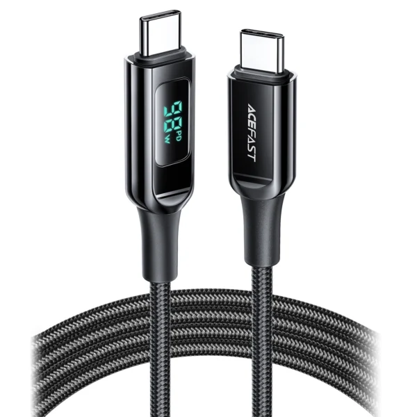 Acefast C6-03 juodas USB-C - USB-C PD QC kabelis 100W 5A 480Mb/s 2 m - juodas - Image 6