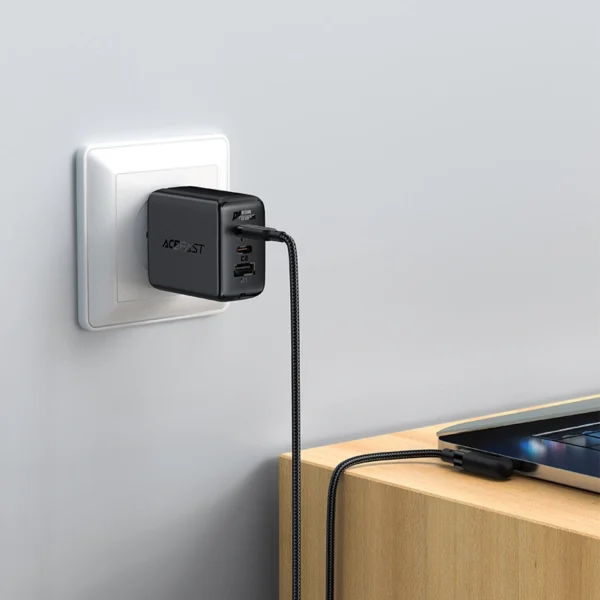 Acefast C5-03 juodas USB-C - USB-C PD QC kabelis 100W 5A 480Mb/s 2 m - juodas - Image 3
