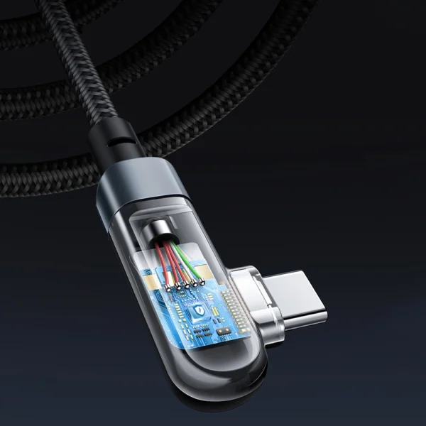 Acefast C5-03 juodas USB-C - USB-C PD QC kabelis 100W 5A 480Mb/s 2 m - juodas - Image 8