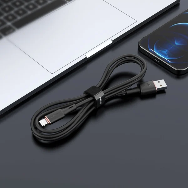 Acefast kabelis MFI USB - Lightning 1,2 m, 2,4A juodas (C2-02 black) - Image 4