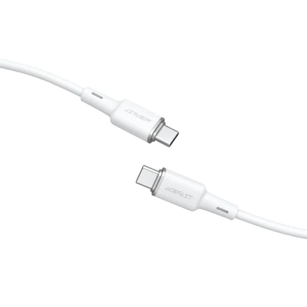 Acefast C2-03-CC USB-C - USB-C PD QC kabelis 60W 3A 480Mb/s 1,2 m - baltas - Image 2
