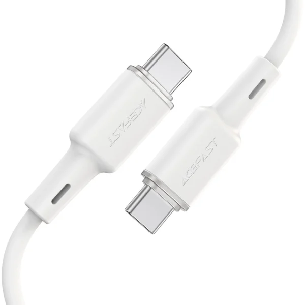 Acefast C2-03-CC USB-C - USB-C PD QC kabelis 60W 3A 480Mb/s 1,2 m - baltas - Image 3