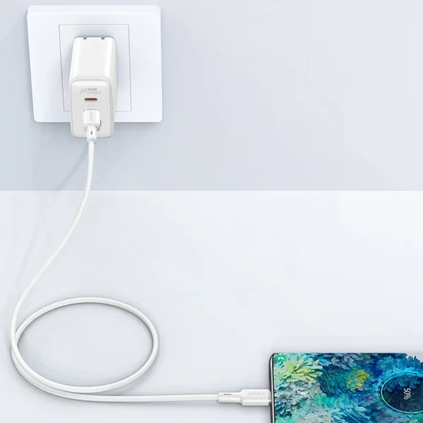 Acefast C2-03-CC USB-C - USB-C PD QC kabelis 60W 3A 480Mb/s 1,2 m - baltas - Image 9