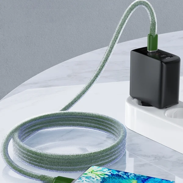 Acefast C2-03-CC USB-C - USB-C PD QC kabelis 60W 3A 480Mb/s 1,2 m - žalias - Image 9