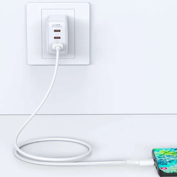 Acefast USB kabelis - USB Type-C 1,2 m, 3A baltas (C2-04 white) - Image 10