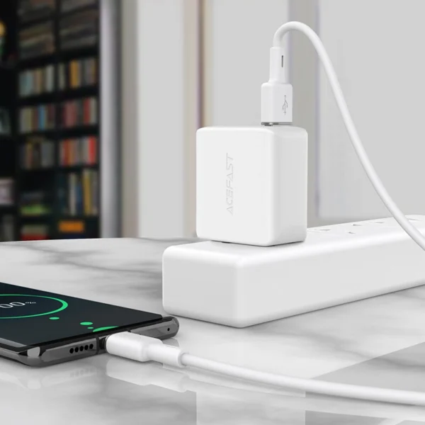 Acefast USB kabelis - USB Type-C 1,2 m, 3A baltas (C2-04 white) - Image 6