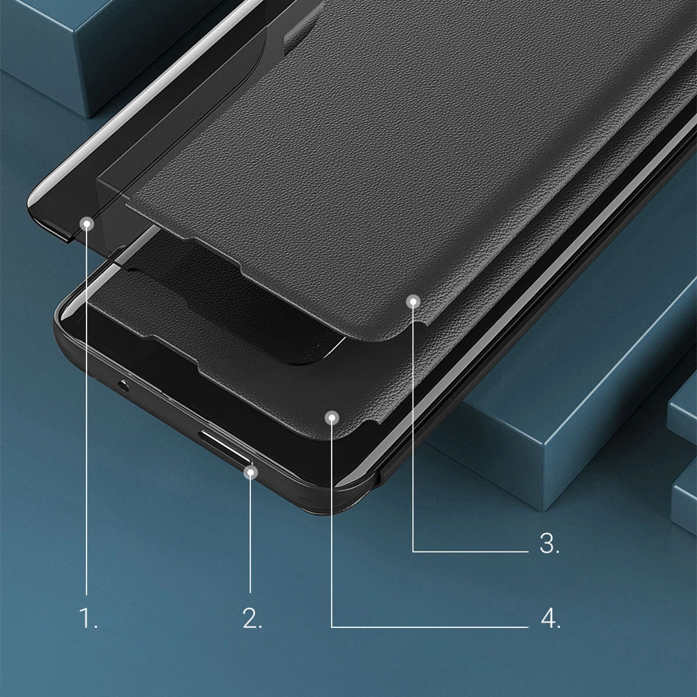 Eco Leather View Case elegantiškas dėklas su atverčiamu dangteliu ir stovėjimo funkcija Xiaomi Redmi Note 11 Pro+ 5G (China) / 11 Pro 5G (China) / Mi11i HyperCharge / Poco X4 NFC 5G juodas - Image 15
