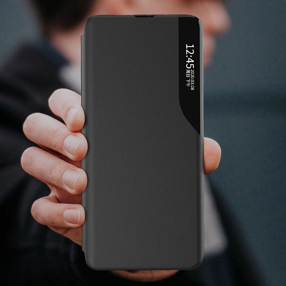 Eco Leather View Case elegantiškas atverčiamas dangtelis su stovėjimo funkcija Poco M4 Pro 5G juodas - Image 14