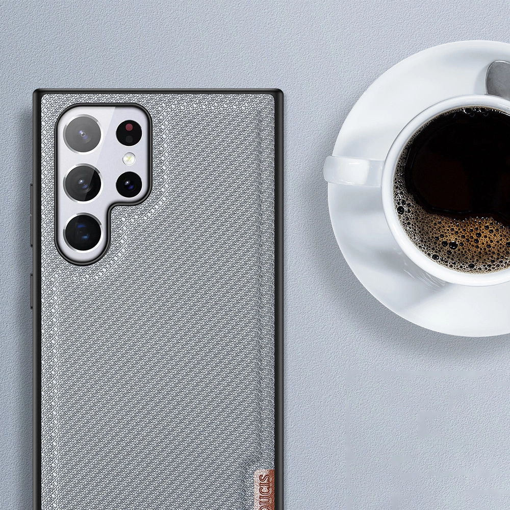 Dux Ducis Fino dėklas, nailono medžiaga Samsung Galaxy S22 Ultra juodas - Image 13