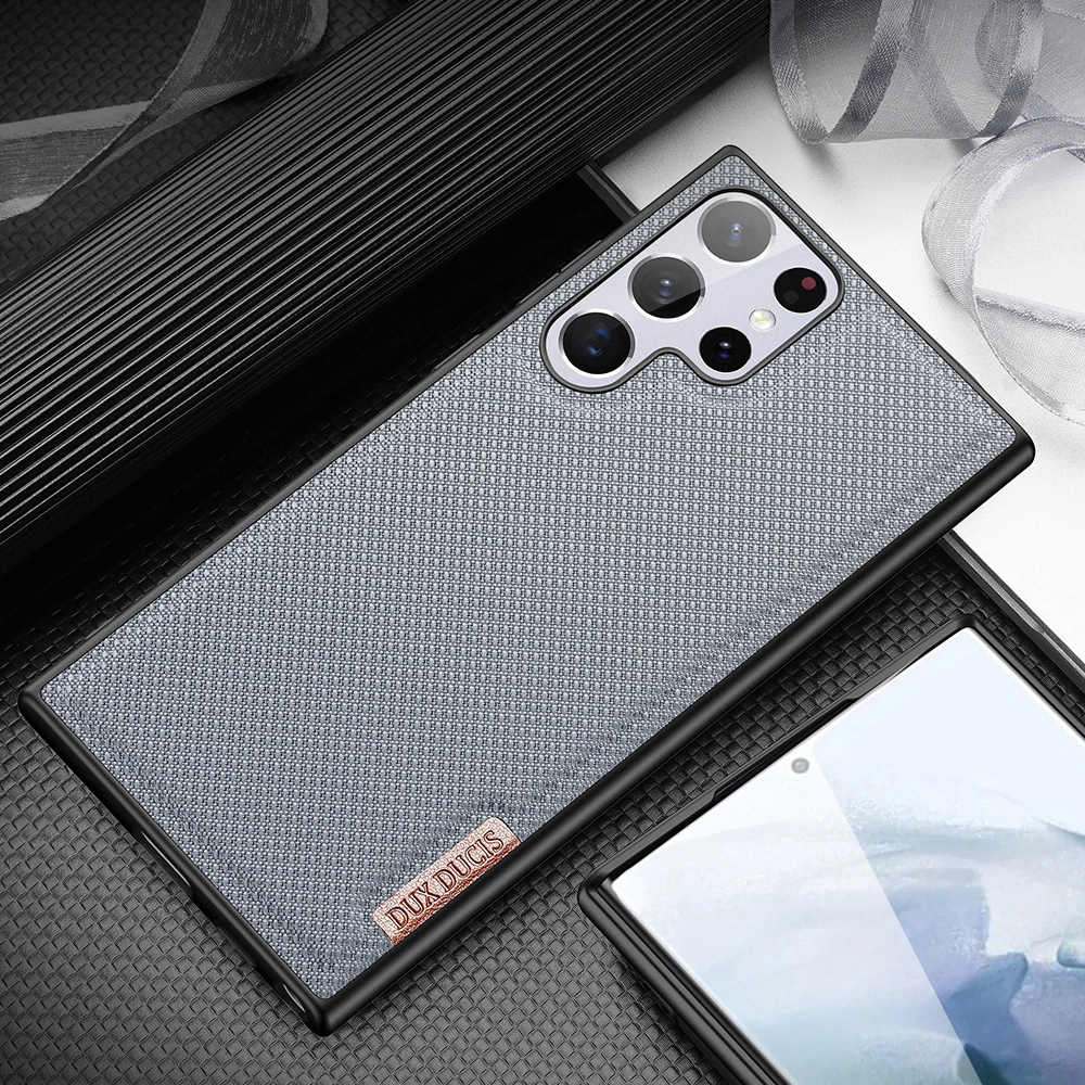 Dux Ducis Fino dėklas, nailono medžiaga Samsung Galaxy S22 Ultra juodas - Image 19