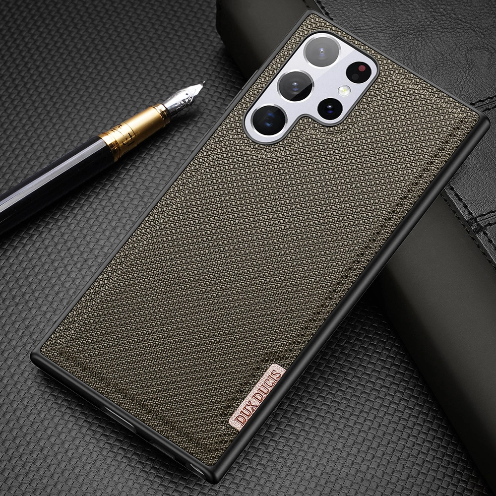 Dux Ducis Fino dėklas, nailono medžiaga Samsung Galaxy S22 Ultra juodas - Image 20