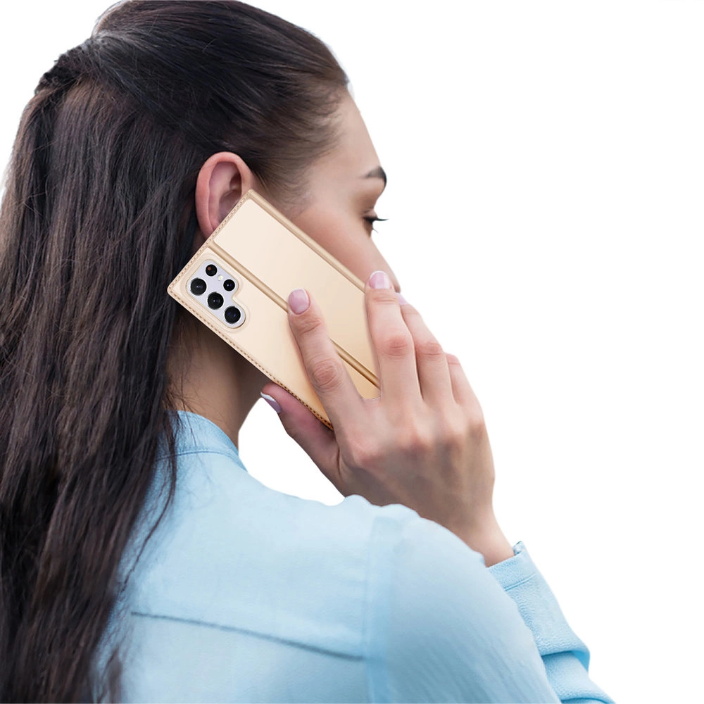Dux Ducis Skin Pro kabura dėklas Samsung Galaxy S22 Ultra auksinis - Image 9