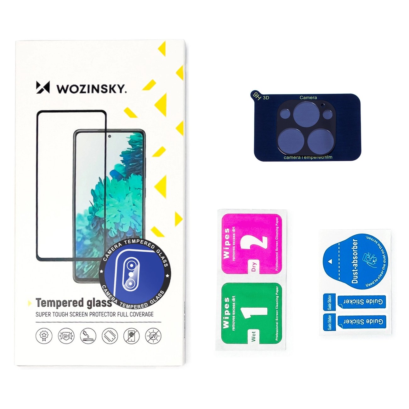 Wozinsky pilnas kameros stiklas 9H pilnam iPhone 13 kamerai - Image 3