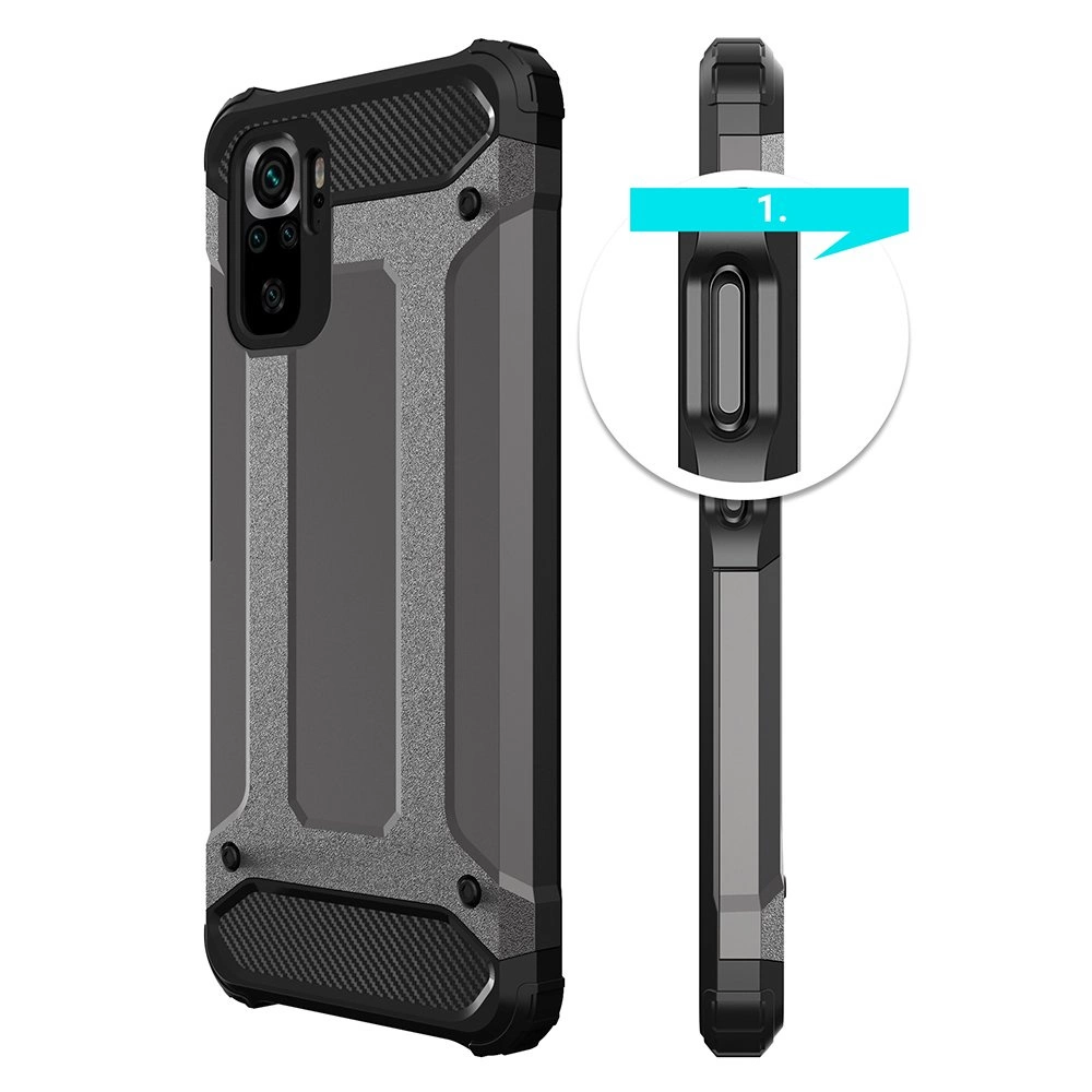 Hybrid Armor tvirtas hibridinis dėklas Xiaomi Redmi Note 11T 5G / Redmi Note 11S 5G / Poco M4 Pro 5G mėlynas - Image 5