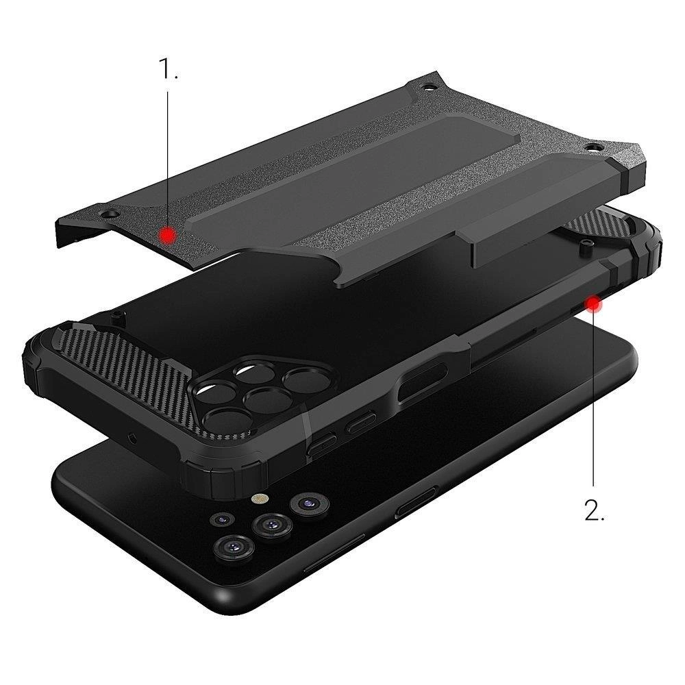 Hybrid Armor tvirtas hibridinis dėklas Samsung Galaxy A73 juodas - Image 7
