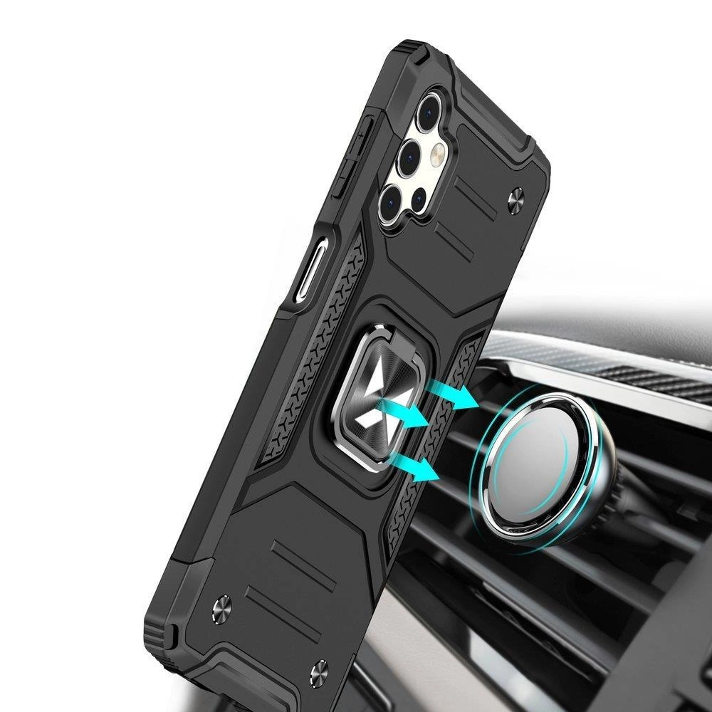 Wozinsky Ring Armor tvirtas hibridinis dėklas + magnetinis laikiklis Samsung Galaxy A73 auksinis - Image 6