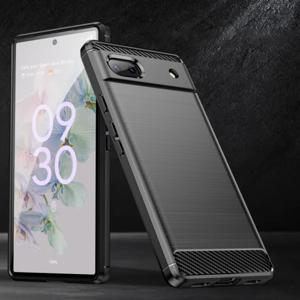 Anglies pluošto dėklas lankstus Google Pixel 6a juodas - Image 7