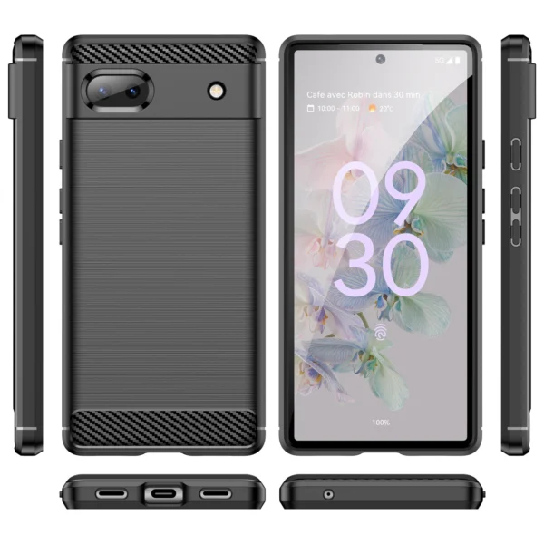 Anglies pluošto dėklas lankstus Google Pixel 6a juodas - Image 8
