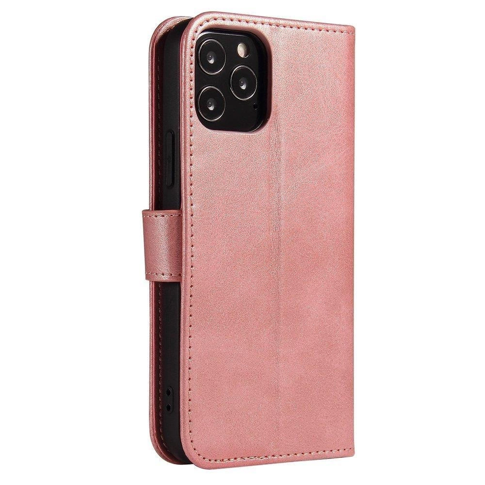 Magnet Case elegantiškas atverčiamas dėklas su stovėjimo funkcija Xiaomi Redmi Note 11 Pro+ 5G (China) / 11 Pro 5G (China) / Mi11i HyperCharge / Poco X4 NFC 5G rožinis - Image 3