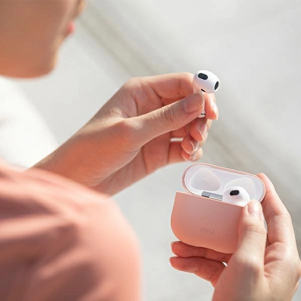 Uniq Lino silikoninis dėklas AirPods 3 - rožinis - Image 5