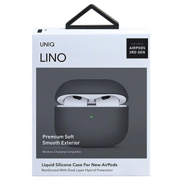 Uniq Lino silikoninis dėklas AirPods 3 - pilkas - Image 7