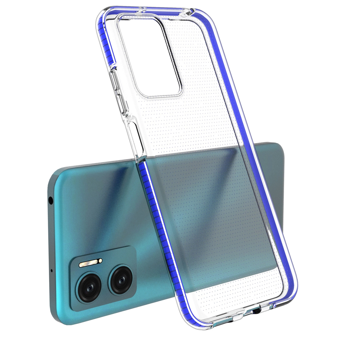 Spring Case gelinis TPU dėklas su spalvotu rėmeliu Xiaomi Redmi 10 šviesiai rožinis - Image 2