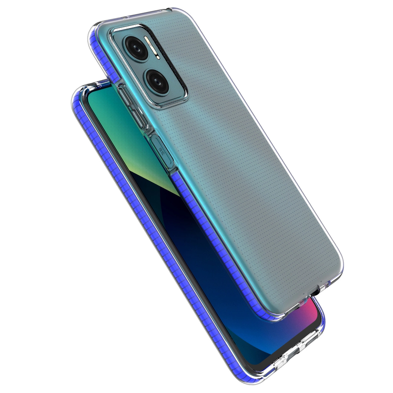 Spring Case gelinis TPU dėklas su spalvotu rėmeliu Xiaomi Redmi 10 šviesiai rožinis - Image 3